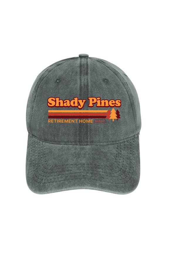 Shady Pines Gray Baseball Cap for Men Women, Adjustable Snapback Hats Cotton Hat