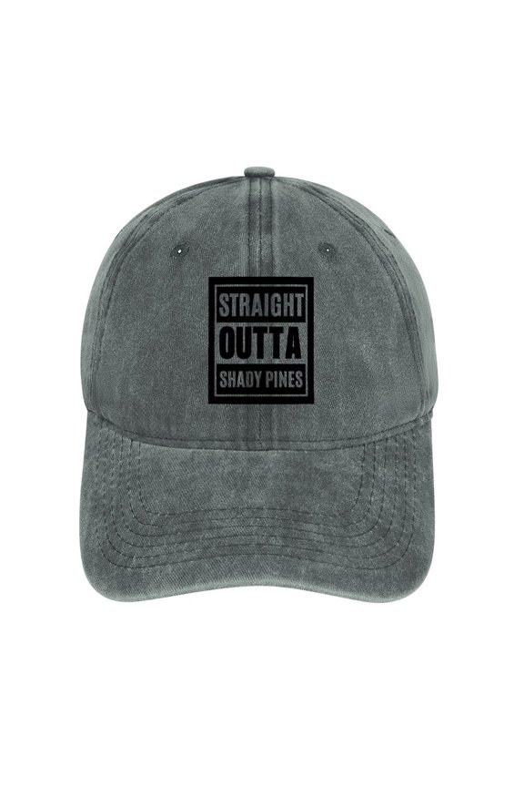 Shady Pines Gray Baseball Cap for Men Women, Adjustable Snapback Hats Cotton Hat