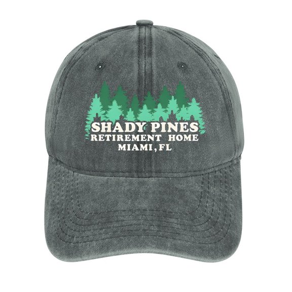 Shady Pines Gray Baseball Cap for Men Women, Adjustable Snapback Hats Cotton Hat