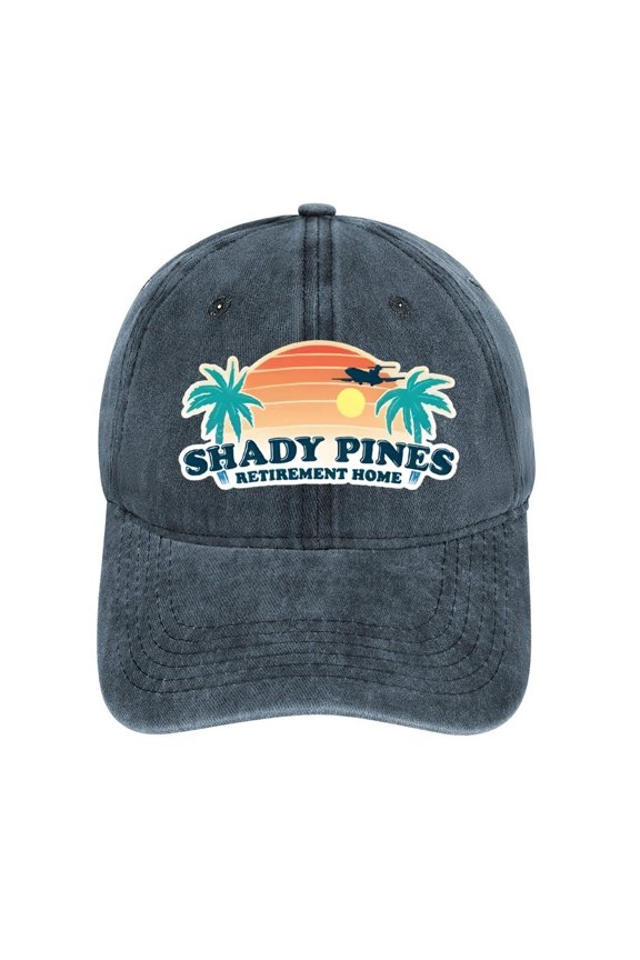 Shady Pines Navy Baseball Cap for Men Women, Adjustable Snapback Hats Cotton Hat