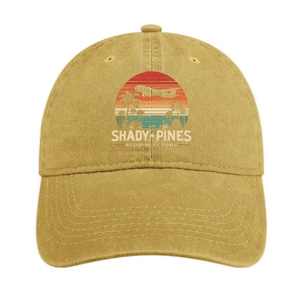 Shady Pines Sand Colour Baseball Cap for Men Women, Adjustable Snapback Hats Cotton Hat