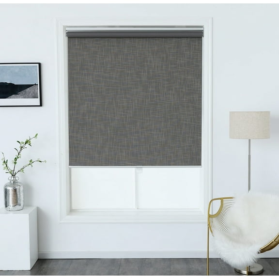 100% Polyester Maximus Blackout Roller Shade 27x64" Peppercorn Multiple Sizes