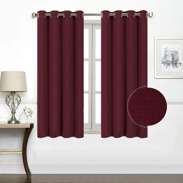 Shady Rest Asbury 52" x 45" Grommet Magnificent Soft Panel Red Multiple Sizes