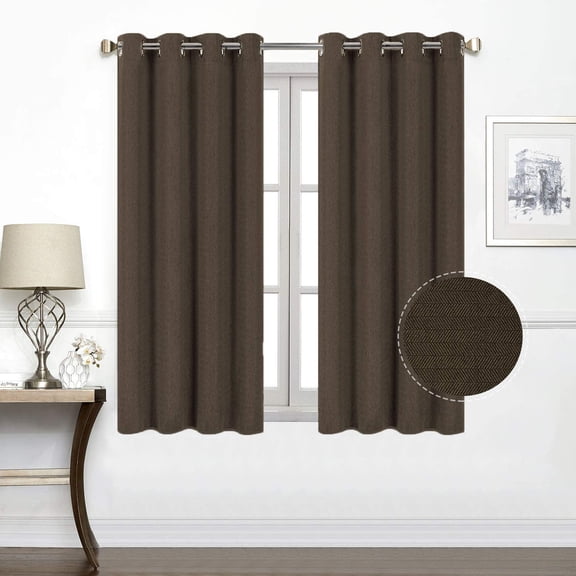 Shady Rest Asbury 52" x 84" Grommet Magnificent Soft Panel Coffee Multiple Sizes