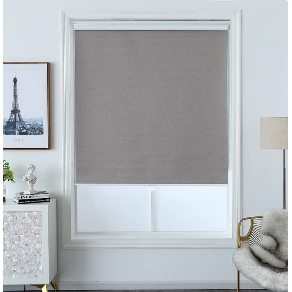 Polyester Hudson Blackout Roller Shade 27x72" Pepper Multiple Sizes