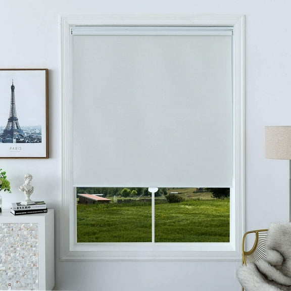 Polyester Hudson Blackout Roller Shade 27x72" Salt Multiple Sizes