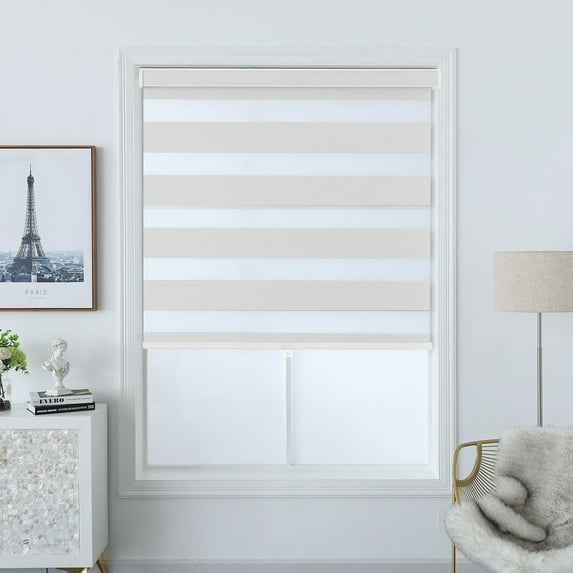 Shady Rest Polyester Premium Blackout Zebra Shade Off White 23"X60" Multiple Sizes