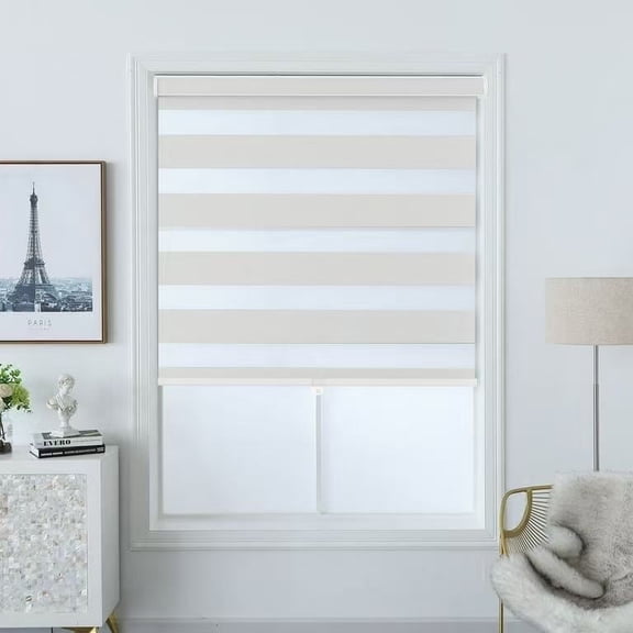 Polyester Premium Blackout Zebra Shade Off White 33"X60" Multiple Sizes