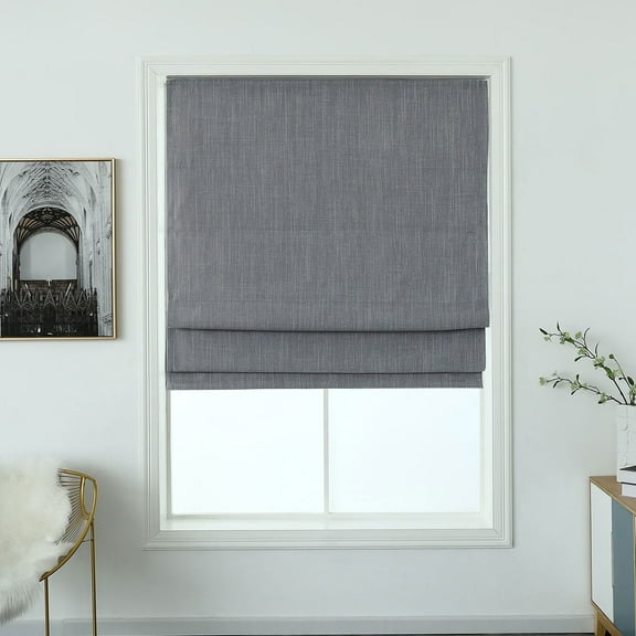 Shady Rest Polyester Seneca Roman Shade 23x64" Earl Grey Multiple Sizes