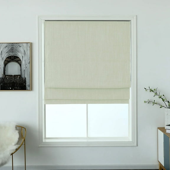 Polyester Seneca Roman Shade 30x64" French Vanilla Multiple Sizes