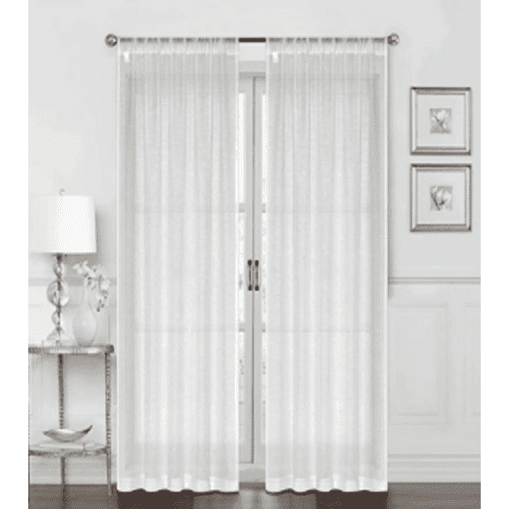 Shady Rest Shoreline 52" x 45" Jcquard Slub Textured Grommet Semisheer Panel - Ivory Multiple Sizes