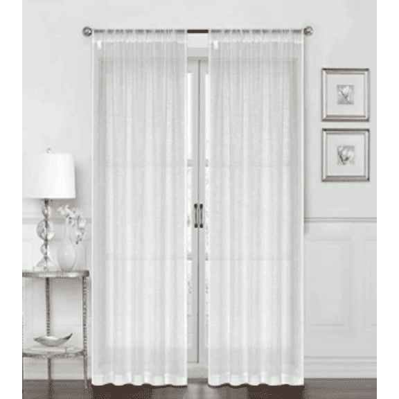 Shady Rest Shoreline 52" x 84" Jacquard Slub Textured Grommet Semi Sheer Panel - Ivory Multiple Sizes