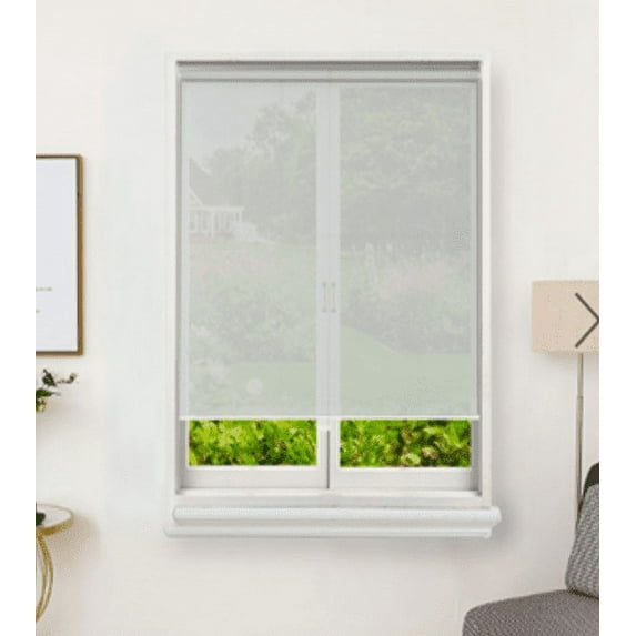 Shady Rest Solar Cordless Roll Up Shade 22x64" Light Grey Multiple Sizes