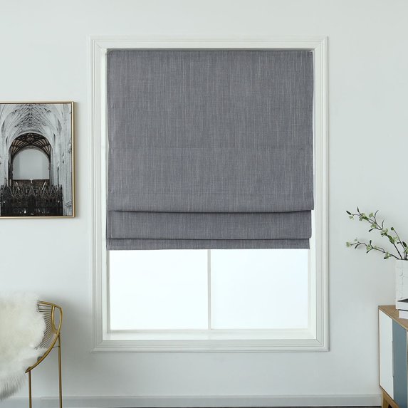 Shady Rest Solar Cordless Roll Up Shade 29x72" Light Grey Multiple Sizes