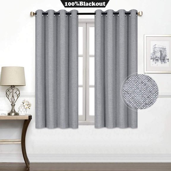 Shady Rest Sunbar 52" x 63" Fabric Lined Grommet 100% Room Darkening Panel Gray Multiple Sizes