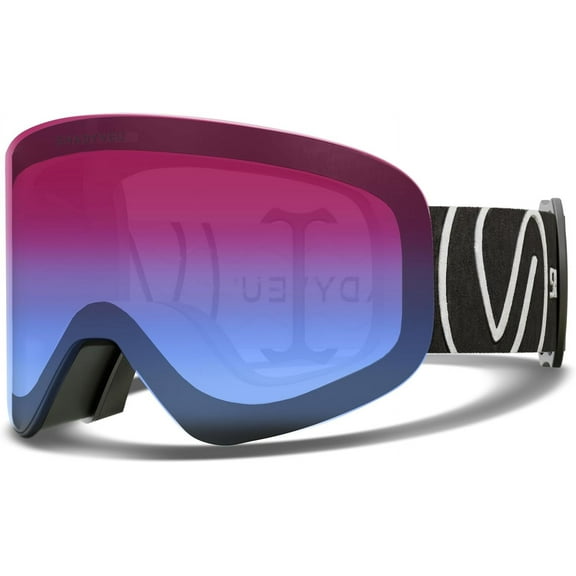 ShadyVEU Snowboard Ski Anti Fog TPU Adjustable 100% UV400 Interchangable Lens Mens Womens Goggles