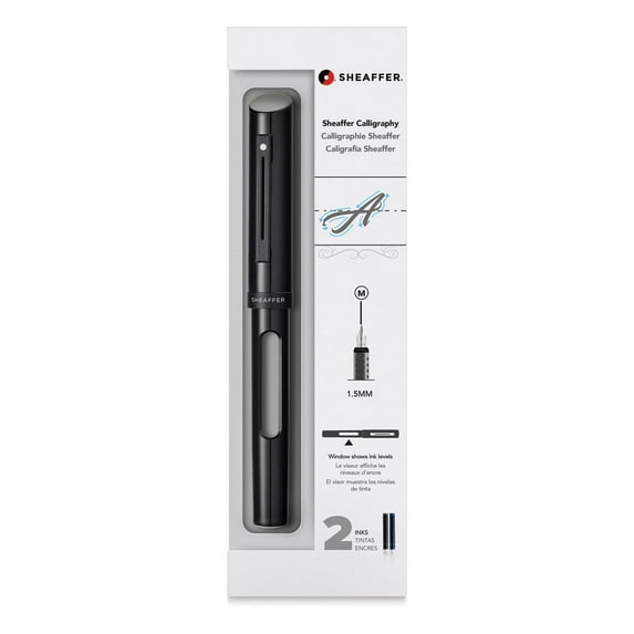 Shaeffer Viewpoint Calligraphy Pen - Medium Nib, Black Barrel, with Cartridges