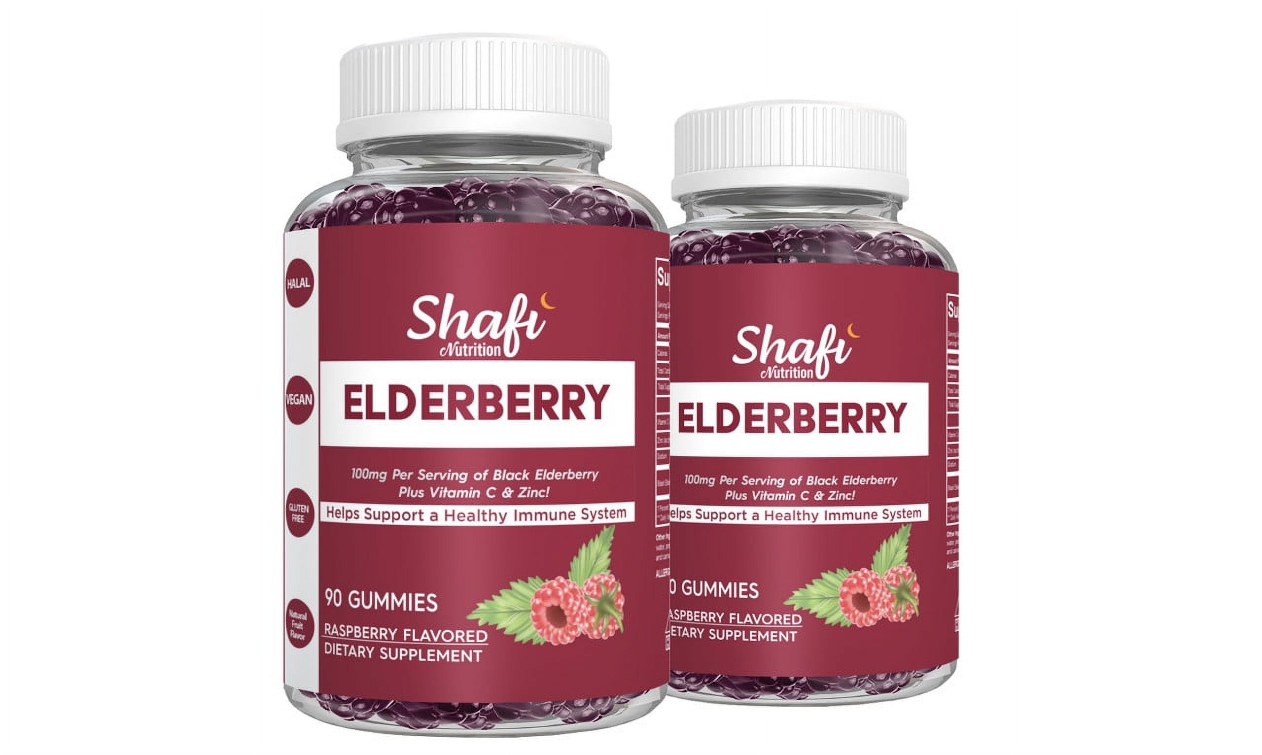 Shafi Nutrition Elderberry Certified Halal, Raspberry flavor