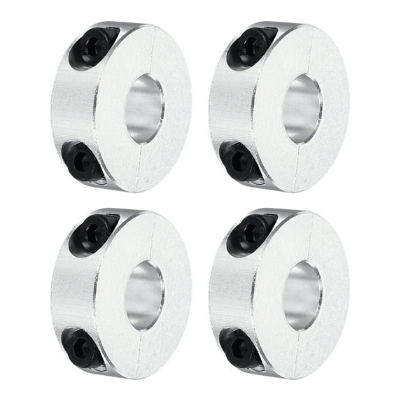 Shaft Collar 0.47'' Double Split Aluminum Collar W Set Screw 4 Pcs