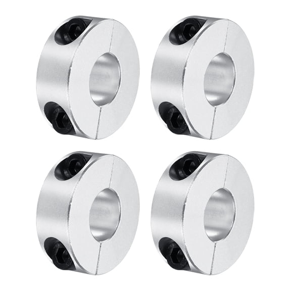 Shaft Collar 0.59'' Double Split Aluminum Collar W Set Screw 4 Pcs