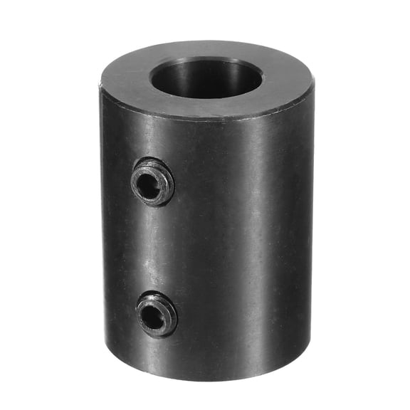 Shaft Coupling 3/4" Bore, 1-1/2" OD, 2" Length, Black Oxide Plated Steel Rigid Coupling, (2 Set Screws)