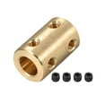 thumbnail image 1 of Shaft Coupling Robot Motor Wheel Rigid Coupler Connector Gold Tone, 5mm to 8mm 1, 1 of 3