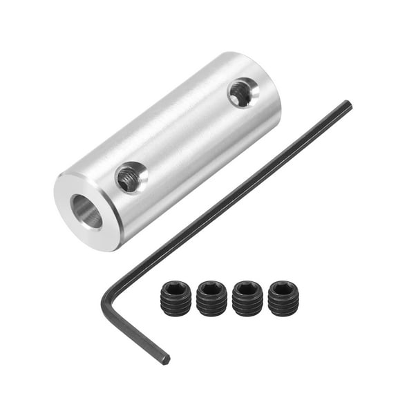 Shaft Couplings 4mm to 3mm Bore L26xD10 Robot Motor Wheel Rigid Coupler Connector w Hex Head Spanner