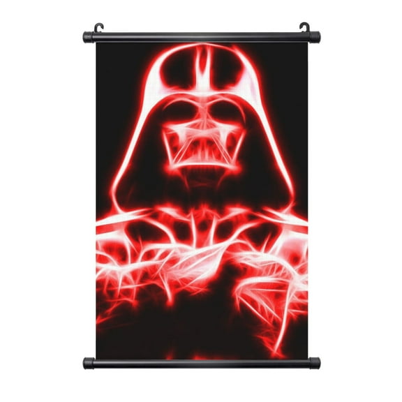 Shaft Hanging Banner Darth Vader Poster Wall Canvas Artwork With Black Frame Scroll Painting 20"x30"