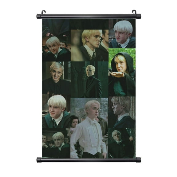 Shaft Hanging Banner Draco Malfoy Poster Wall Canvas Artwork With Black Frame Scroll Painting 16"x24"
