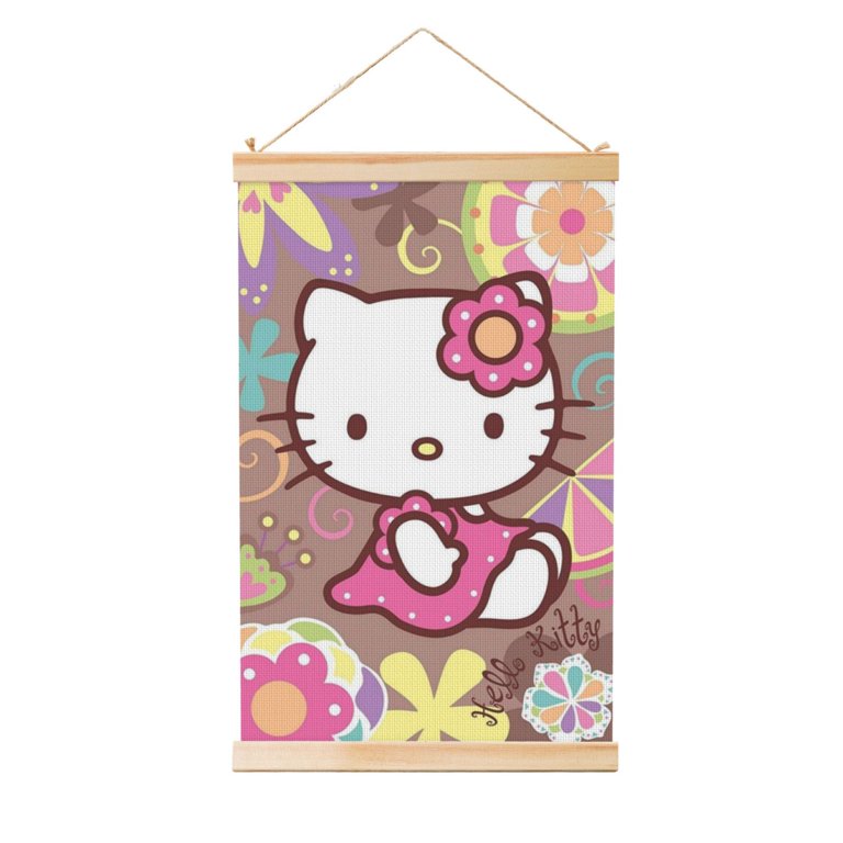 Shaft Hanging Banner Hello Kitty Poster Wall Canvas Artwork With