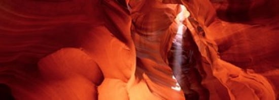 Shaft of sunlight in a canyon Antelope Canyon Arizona USA Canvas Art - Panoramic Images (36 x 13)