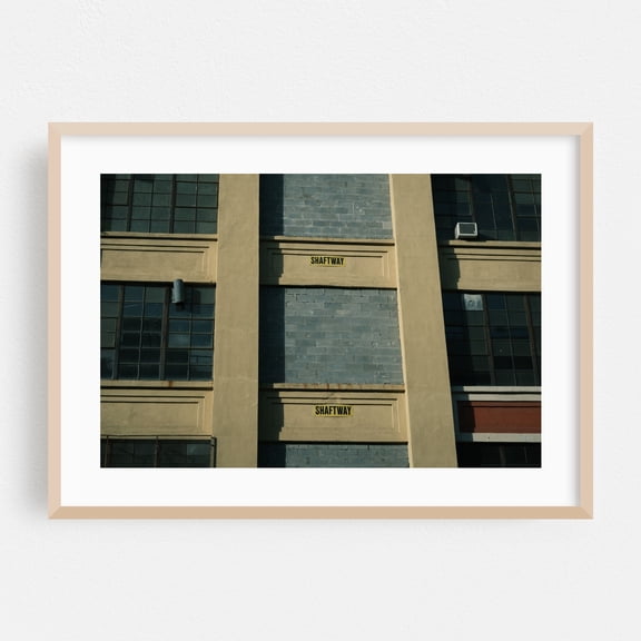 Shaftway - Brooklyn New York Photography Oak Framed Wall Art Print 24 x 36 inches