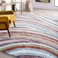 thumbnail image 1 of Shag 8x10 Area Rug Thick (7'10'' x 9'10'') Stripe Multi-Color Living Room Easy to Clean, 1 of 8