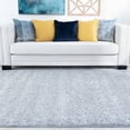 thumbnail image 1 of Shag 9x12 Area Rug Thick (8'9'' x 12') Solid Silver Living Room Easy to Clean, 1 of 9