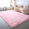 thumbnail image 1 of Shag Area Rug,Indoor Ultra Soft Fluffy Plush Rugs for Bedroom Living Room, Non-Skid Modern Nursery Faux Fur Rugs for Kids Room Home Decor (5x7 Feet, Pink), 1 of 12