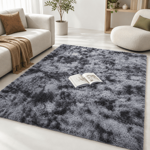 Shag Pattern Rugs Shag Area Rugs For Bedroom Living Room 6x9 Ultra Soft Fdorm Indoor ...