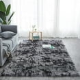 thumbnail image 1 of Shag Area Rugs for Living Room Bedroom- Fluffy 5x7 Grey & Blue Rug, Shaggy Rug for Girls Boys Living Room Carpet, 1 of 6