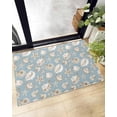 thumbnail image 1 of Shag Bath Rugs Summer Ocean Beach Seashells Starfish Plush Soft Fluffy Doormat Floor Carpet,Non-Slip Living Room Bedroom Kitchen Entryway Door Mats Retro Conch Seamless, 1 of 6