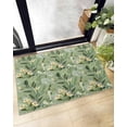 thumbnail image 1 of Shag Bath Rugs Watercolor Floral Green Leaves Seamless Plush Soft Fluffy Doormat Floor Carpet,Non-Slip Living Room Bedroom Kitchen Entryway Door Mats Country Botanical, 1 of 6