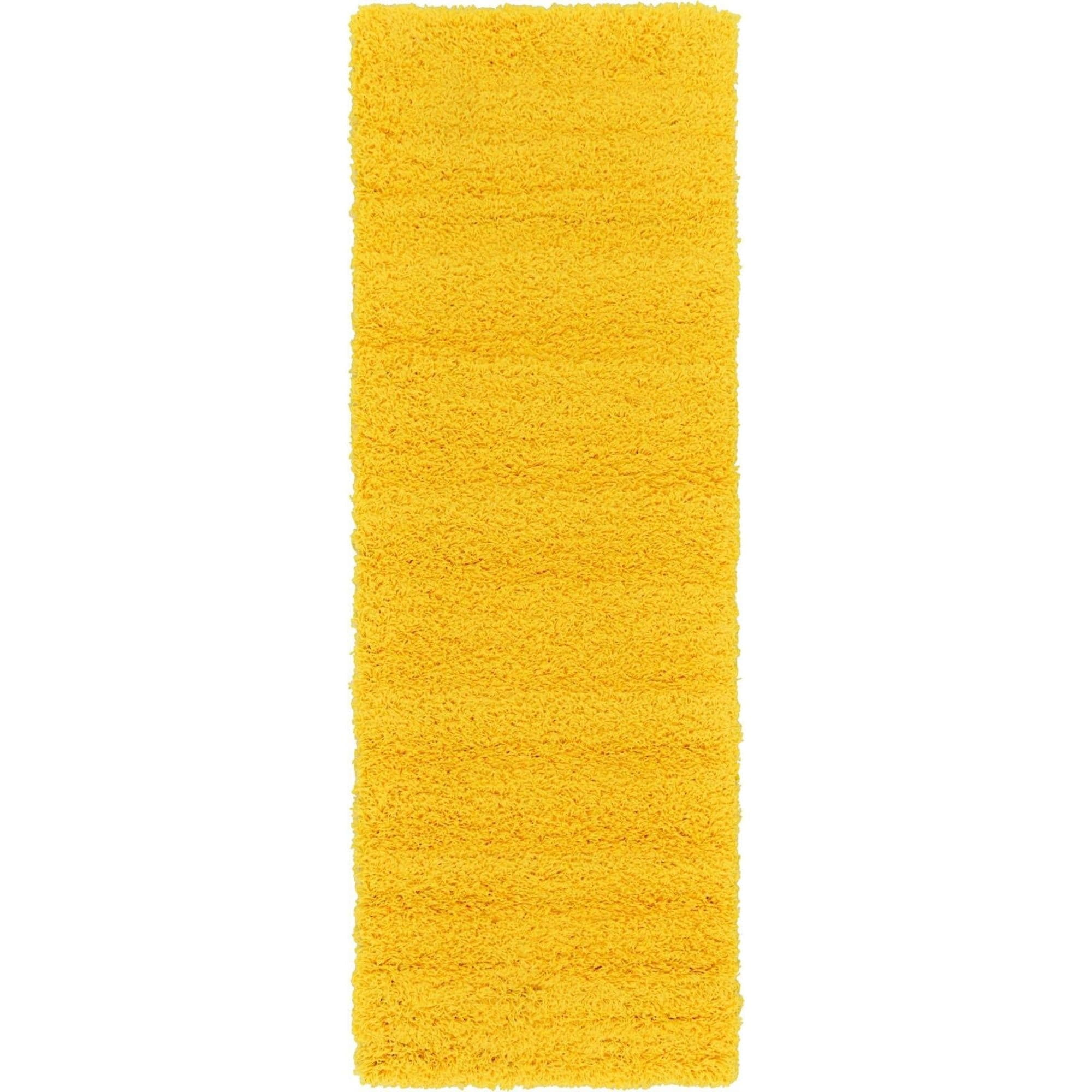 Deep Aqua Blue Rectangular Shag Synthetic Area Rug