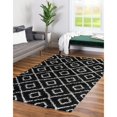 thumbnail image 1 of Shag Olido Collection Area Rug 5'3"x8' - Black-White, 1 of 5