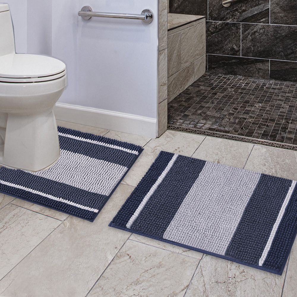 Garland Rug Serendipity 2 Piece Shaggy Nylon Washable Bathroom Rug Set
