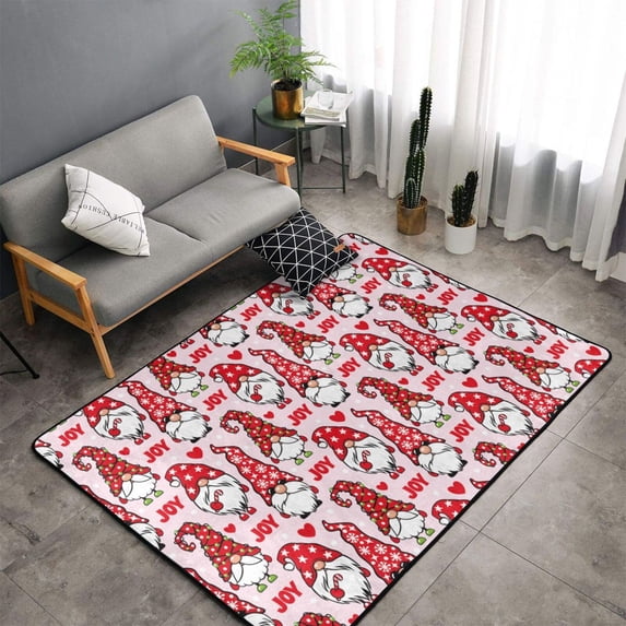 Shaggy Area Rug, Christmas Gnome Rugs for Living Room Bedroom Non Slip Door Mat Indoor Carpet Machine Washable Nursery Home Decor Floor Mats for Entryway 60x39in