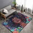 thumbnail image 1 of Shaggy Area Rug, Cosmic Garden Woman Portrait Rugs for Living Room Bedroom Non Slip Door Mat Indoor Carpet Machine Washable Nursery Home Decor Floor Mats for Entryway 60x39in, 1 of 5