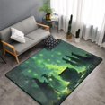 thumbnail image 1 of Shaggy Area Rug, Halloween Green Witch Rugs for Living Room Bedroom Non Slip Door Mat Indoor Carpet Machine Washable Nursery Home Decor Floor Mats for Entryway 60x39in, 1 of 5