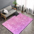 thumbnail image 1 of Shaggy Area Rug, Pink Purple Glitter Texture Rugs for Living Room Bedroom Non Slip Door Mat Indoor Carpet Machine Washable Nursery Home Decor Floor Mats for Entryway 60x39in, 1 of 5
