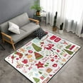 thumbnail image 1 of Shaggy Area Rug, Snowflakes Santa Claus Christmas Tree Rugs for Living Room Bedroom Non Slip Door Mat Indoor Carpet Machine Washable Nursery Home Decor Floor Mats for Entryway 60x39in, 1 of 5