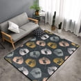 thumbnail image 1 of Shaggy Area Rug, abstract leaves Rugs for Living Room Bedroom Non Slip Door Mat Indoor Carpet Machine Washable Nursery Home Decor Floor Mats for Entryway 60x39in, 1 of 5