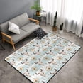 thumbnail image 1 of Shaggy Area Rug, boho cow skull Indian cool Rugs for Living Room Bedroom Non Slip Door Mat Indoor Carpet Machine Washable Nursery Home Decor Floor Mats for Entryway 60x39in, 1 of 5