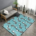 thumbnail image 1 of Shaggy Area Rug, funny cute zebra blue Rugs for Living Room Bedroom Non Slip Door Mat Indoor Carpet Machine Washable Nursery Home Decor Floor Mats for Entryway 60x39in, 1 of 5